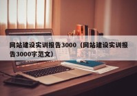 網(wǎng)站建設(shè)實訓(xùn)報告3000（網(wǎng)站建設(shè)實訓(xùn)報告3000字范文）