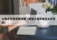 小程序開發(fā)流程詳細（微信小程序是怎么開發(fā)的）